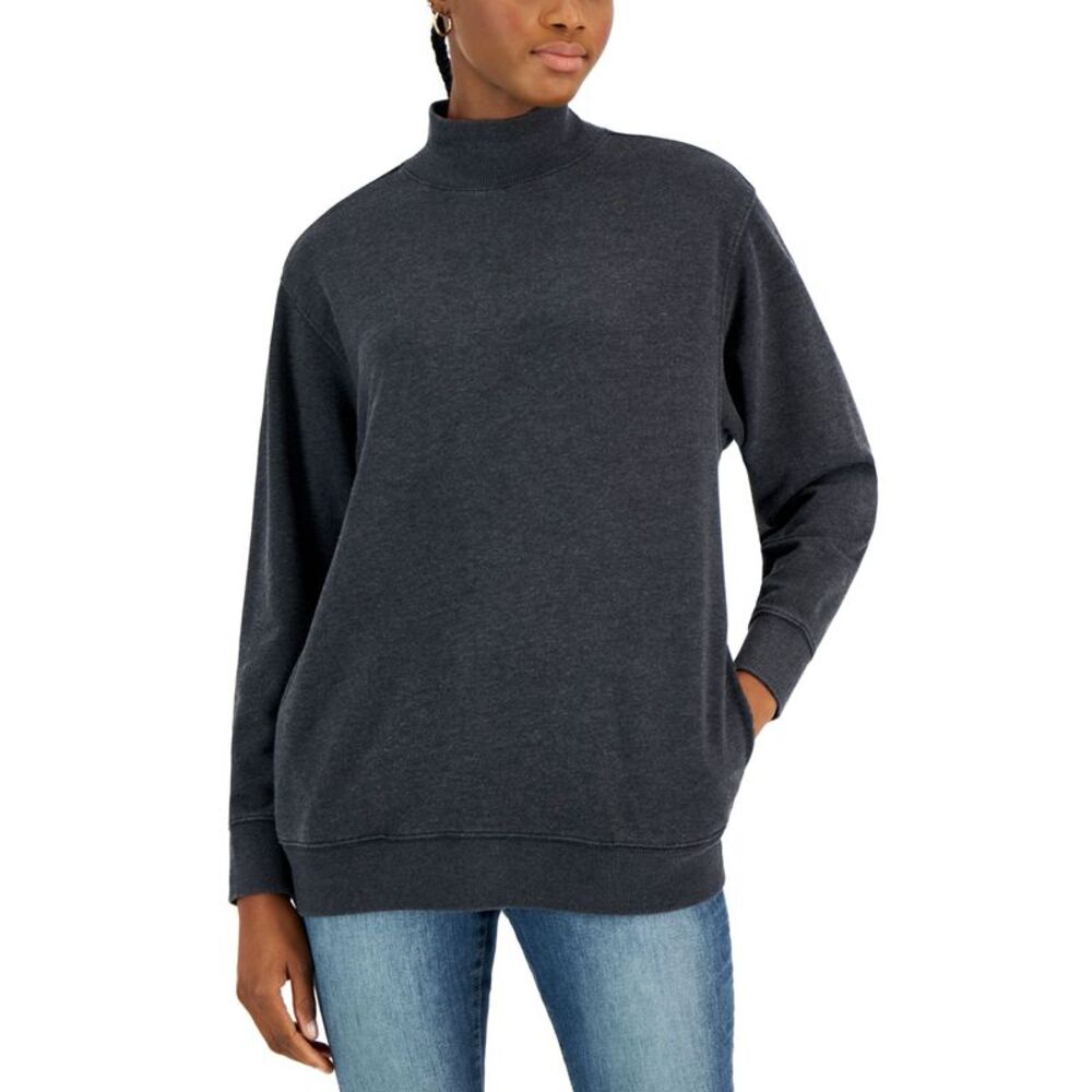 Style & Co Petite Mock Turtleneck Tunic Sweatshirt